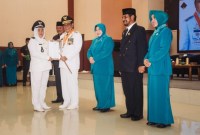 Mengukuhkan perpanjangan masa jabatan 214 Kepala Desa Kabupaten Hulu Sungai Utara di Aula Aula Idham Chalid, Rabu (26/6/2024) SuarIndonesia/Adv)