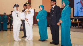 Mengukuhkan perpanjangan masa jabatan 214 Kepala Desa Kabupaten Hulu Sungai Utara di Aula Aula Idham Chalid, Rabu (26/6/2024) SuarIndonesia/Adv)