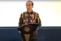 Presiden Joko Widodo saat membuka Rekernas APEKSI ke-XVII di Balikpapan, Kaltim, Selasa (4/6/2024). [detikcom]