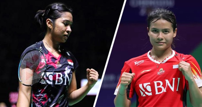 Ester Nurumi Tri Wardoyo vs Komang Ayu Cahya Dewi. [Kolase: Utha/PBSI]