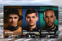 Pebalap Red Bull, Max Verstappen menjuarai F1 GP Spanyol 2024 diikuti Lando Norris (McLaren) dan Lewis Hamilton (AMG Mercedes), di Sirkuit Catalunya, Barcelona, Minggu (23/6/2024) malam WIB. [Screenshot: F1.Live]