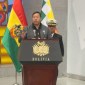 Presiden Bolivia Luis Arce berbicara saat dia 