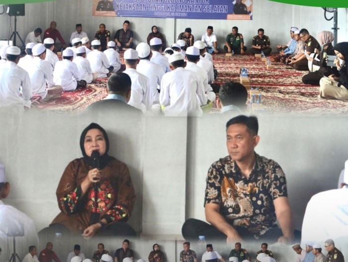 Kajati Kalsel, Rina Virawati SH MH tinjau Kantor Kejaksaan yang baru proses pengerjaan dibarengi dengan acara  syukuran, Rabu (26/6/2024). (SuarIndonesia/Ist)