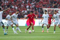 Timnas Indonesia kalah dari Irak 0-2 di Stadion GBK, Kamis (6/6/2024). [CNN Indonesia/Adhi W]