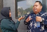 Bagus Sahputra ketika diwawancarai wartawan di Sangatta. (ANTARA/M Ghofar)