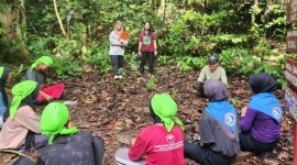Edukasi hutan hujan kepada para peserta di kawasan TNGP. [ANTARA/Dokumentasi Yayasan Palung]
