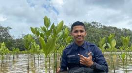 Ketua Kelompok Sadar Wisata (Pokdarwis) Desa Sungai Kupah, Rudi Hartono di Sungai Kakap. [ANTARA/HO-Dokumentasi narasumber Rudi Hartono]