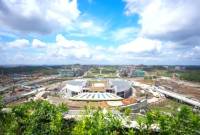 Kota Nusantara di wilayah Kecamatan Sepaku, Kabupaten Penajam Paser Utara, Provinsi Kalimantan Timur masih dalam tahap pembangunan, tetapi Presiden Jokowi mulai Senin (29/7/2024) sudah berkantor di Istana Garuda di kawasan inti pusat pemerintahan ibu kota negara baru Indonesia. (ANTARA/HO-dokumen Humas OIKN)