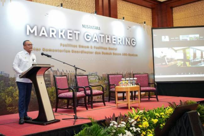 OIKN lakukan Market Gathering untuk mengenalkan peluang usaha dalam fasiltas umum dan fasilitas sosial di Kota Nusantara kepada UMKM. (ANTARA/HO-dokumen Humas OIKN)