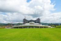 Plaza Seremoni Kota Nusantara berada di wilayah Kecamatan Sepaku, Kabupaten Penajam Paser Utara, Provinsi Kalimantan Timur, tempat gelaran Upacara ke-79 Kemerdekaan Republik Indonesia pada 17 Agustus 2024. (ANTARA/HO-dokumen Humas OIKN)