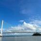 Jembatan Pulau Balang yang menghubungkan Kota Balikpapan menuju Ibu Kota Nusantara dan Penajam Paser Utara. (ANTARA/Ahmad Rifandi)