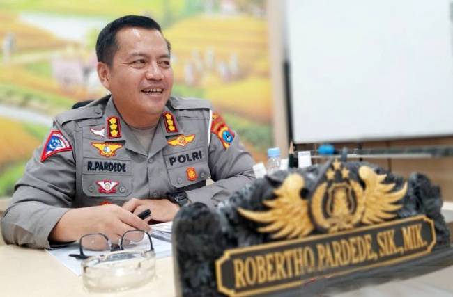 Direktur Lalu Lintas Polda Kalsel Kombes Pol Robertho Pardede. (ANTARA/Firman)