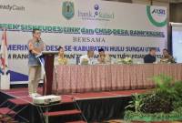 Bimbingan Teknis (Bimtek) Sistem Keuangan Desa (Siskeudes) Link & Cash Management System Pemda (CMSP) Desa Bank Kalsel bersama Pemerintah Desa se Kabupaten Hulu Sungai Utara (HSU), di Banjarmasin, pada Sabtu (6/7/2024). SuarIndonesia/Ist)