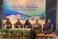 Komisaris Freeport Indonesia Dr H AM Fachrir didampingi Direktur Utama Bank Kalsel Fachruddin dan Pemimpin Umum Harian Pagi Mata Banua H Fachruddin Nor Ifansyah saat memberikan keterangan kepada wartawan seusai Sharing Session bersama insan pers di A One Hotel di Jakarta, pada Jumat (26/07/2024).(SuarIndonesia/humasbankkalsel