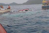 KM Samarinda yang mengangkut 40 penumpang tenggelam di perairan Matak, Kepulauan Anambas, Jumat (26/7/2024). (Foto: SAR)