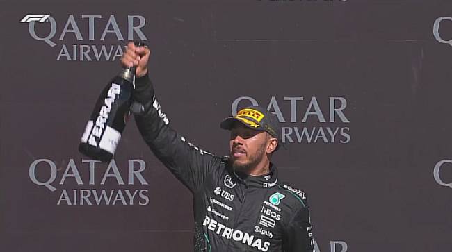 Lewis Hamilton juara F1 GP Inggris 2024. [Sreenshot: F1.Live]
