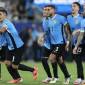 Pemain Uruguay selebrasi usai adu penalti dengan skor 4-3 (2-2) atas Kanada. Uruguay pun memastikan finis di peringkat ketiga Copa America 2024, Minggu (14/7/2024). [GRANT HALVERSON/GETTY IMAGES NORTH AMERICA/Getty Iamges via AFP]
