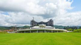 Plaza Seremoni Kota Nusantara siap untuk menggelar Upacara HUT Ke-79 Republik Indonesia pada tanggal 17 Agustus 2024. (ANTARA/HO-Humas OIKN)