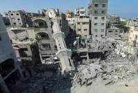 Kondisi Gaza akibat serangan Israel. (REUTERS/Ramadan Abed)