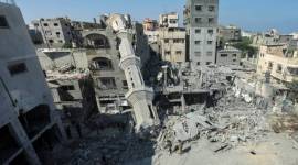 Kondisi Gaza akibat serangan Israel. (REUTERS/Ramadan Abed)