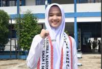 Maulia Permata Putri siswi SMAN 1 Kota Solok yang terpilih mengikuti latihan Paskibraka tingkat nasional. (ANTARA/HO-SMAN 1 Kota Solok)