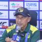 Pelatih Barito Putera, Rahmad Darmawan,  memberikan keterangan kepada awak media di Jakarta International Stadium (JIS), Jakarta Utara, Sabtu (10/8/2024) ma;am. (SuarIndonesia/Repro