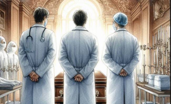 Foto Ilustrasi. Perusahaan China diduga mencuri sekitar 4 ribu mayat dari krematorium dan laboratorium medis untuk cangkok tulang. (Foto: created by Dall.E)