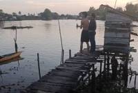 Seorang anak kecil tenggelam di perairan Martapura, tepatnya kawasan Jalan Tembus Mantuil Gang Asparagus RT 25 Banjarmasin Selatan, Sabtu (10/8/2024). (SuarIndonesia/DO)