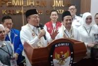 Muhidin -Hasnuriyadi Sulaiman yang mendaftar ke KPU Kalsel, Kamis (29/8/2024) (SuarIndonesia/HM)