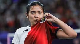 Gregoria Mariska Tunjung raih medali pertama untuk Indonesia di Olimpiade Paris 2024. (Tangkapan Layar @Youtube)