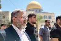 Menteri Keamanan Nasional Israel, Itamar Ben-Gvir Ben-Gvir saat mengunjungi Kompleks Al-Aqsa. (Foto: DW News)