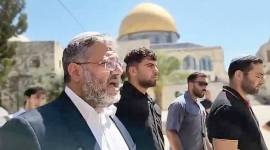 Menteri Keamanan Nasional Israel, Itamar Ben-Gvir Ben-Gvir saat mengunjungi Kompleks Al-Aqsa. (Foto: DW News)