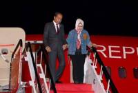 Jokowi dan Iriana tiba di IKN (Muchlis Jr - Biro Pers Sekretariat Presiden)