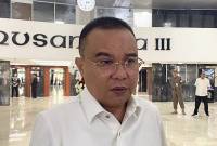 Wakil Ketua DPR RI Sufmi Dasco Ahmad menyatakan pihaknya resmi batal mengesahkan RUU Pilkada menjadi undang-undang. (CNN Indonesia/Arief Bimaputra)