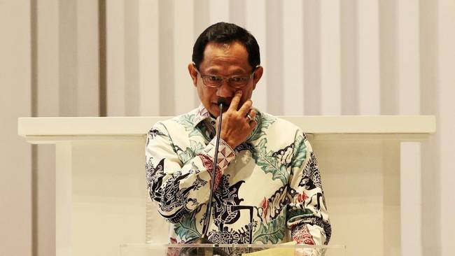 Mendagri Tito Karnavian mengatakan pelantikan serentak kepala daerah terpilih hasil Pilkada 2024 bakal digelar akhir Januari atau awal Februari 2025. (CNNIndonesia/Andry Novelino)