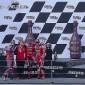 Podium juara MotoGP Austria 2024 di Red Bull Ring, Spielberg, Minggu (18/8/2024). (Screeshot MotoGP.Live.com)