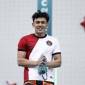 Veddriq Leonardo meraih medali emas Olimpiade 2024. (REUTERS/Benoit Tessier)