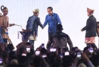Jokowi 'Membiru' di Kongres ke-VI PAN
