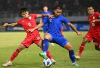 
Timnas Indonesia U-20 vs Thailand di Seoul Earth On Us Cup 2024. (ANTARA FOTO/SIGID KURNIAWAN)