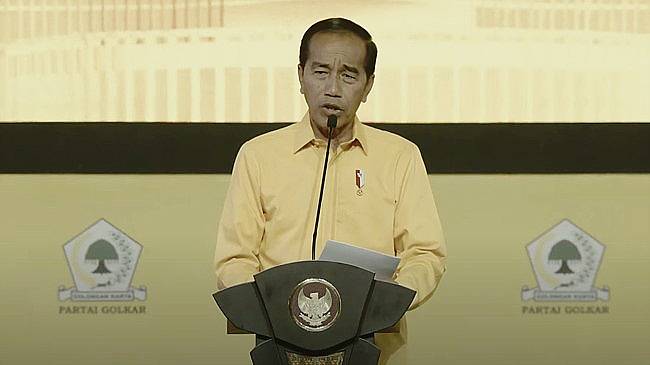 Presiden Joko Widodo (Jokowi) merespons putusan Mahkamah Konstitusi (MK) terkait ambang batas pencalonan dan batas usia kandidat di Pilkada. (Screenshot: youtube Golkar Indonesia)