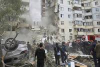 Penampakan wilayah Belgorod Rusia saat dihantam serangan roket Ukraina pada Mei lalu. (REUTERS/Stringer)