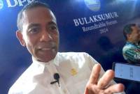 Deputi Pengendalian Pembangunan Otorita IKN Thomas Umbu Pati menyatakan bakal mengundurkan diri jika Istana Garuda di IKN tidak menghijau nantinya. (CNN Indonesia/Tunggul)