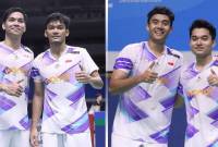 
Kolase pasangan ganda putra Indonesia Daniel/Fikri (kiri) bertemu Bagas/Leo (kanan) di All Semifinal Indonesia Korea Open 2024 pada Sabtu (31/8/2024). [Kolase SuarIndonesia - @PBSI]