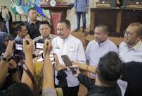 Ketua DPRD Provinsi Kalsel Dr (HC) H Supian HK, SH, MH, yang kembali terpilih, menyampaikan soal gladi bersih Jum'at (6/9/2024) (SuarIndonesia/HM)