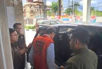 Tersangka S, ketika di Kejari Banjarmasin dan ditahan, Selasa (10/9/2024) (SuarIndonesia/Ist)