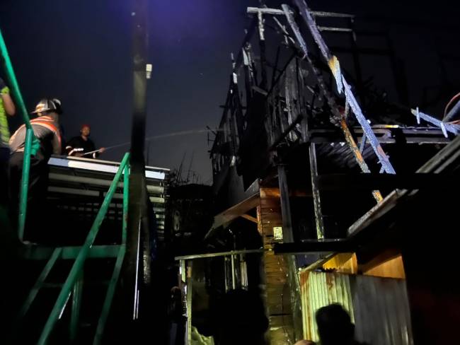 ejadian di Jalan Bandarmasih RT 37 Banjarmasin Barat, pada Sabtu (14/9/2024) dinihari. (SuarIndonesia/DO)