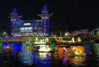 Sebanyak 38 perserta ikuti jukung tanglong di Sungai Martapura, Rabu (9/2024) (SuarIndonesia/SU)