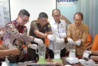 emua barang bukti dinussnahkan. Untuk sabu sebanyak 2 on lebih atau 221,51 gram dan 41 butir pil ekstasi dengan cara diblender dicambur obat nyamuk cair, Selasa (24/9/2024). ()SuarIndonesia/DO)