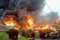 Kebakaran  di Kelurahan Alalak Tengah Kecamatan Banjarmasin Utara, , Senin (23/9/2024). (SuarIndonesia/ANTARA/HO-Pemadam Kebakaran Banjarmasin)