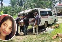 
Jasad Rindu Syahputra Sinaga (14), siswa SMP Negeri I STM Hilir, Kecamatan STM Hilir, Kabupaten Deliserdang, Sumatera Utara, meninggal dunia setelah diduga dihukum squat jump oleh gurunya bernama Selli Winda Hutapea (foto inzet). (Foto: Istimewa/@Facebook Selli Winda)